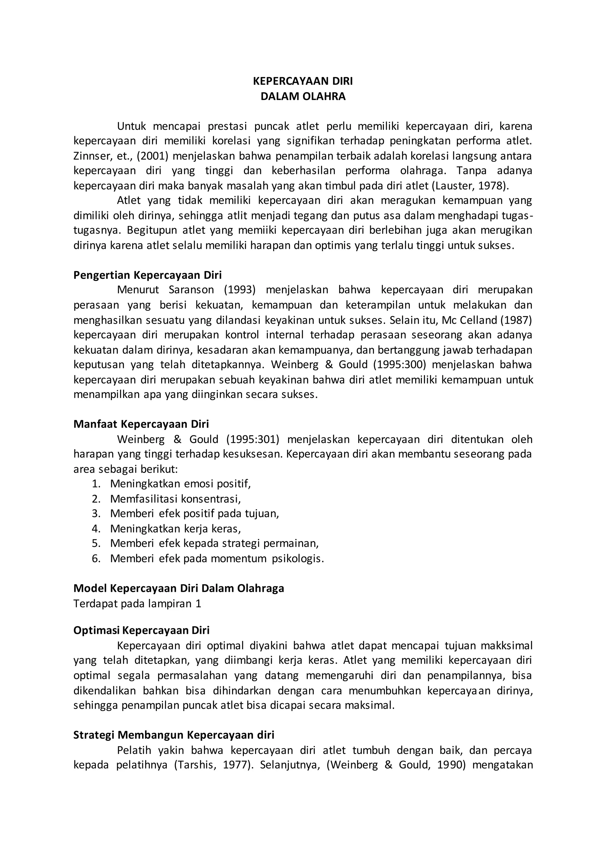 Percaya Diri: Kunci Sukses Akademik