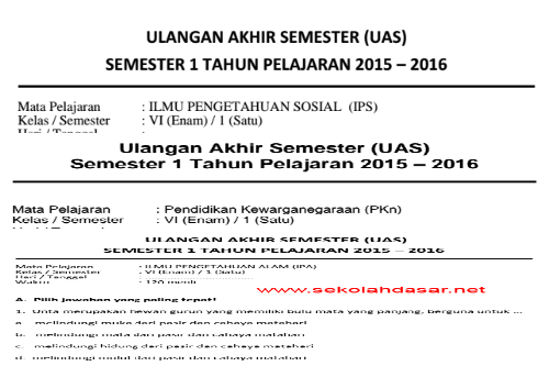 Menyongsong Penilaian Akhir Semester: Kumpulan Contoh Soal UAS PKn Kelas 6 KTSP yang Komprehensif